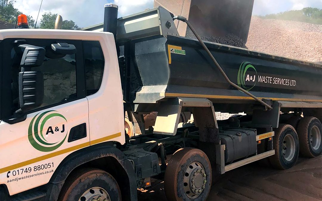 A & J lorry collecting aggregate